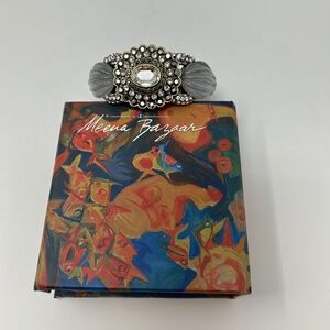 Heidi Daus Crystal Art Deco Statement Cuff Bracelet OS Evening!